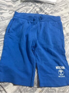 Moschino Royal Blue Logo Sweatshorts